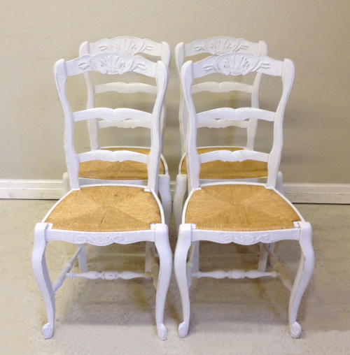 Set of 4 vintage french provencal chairs